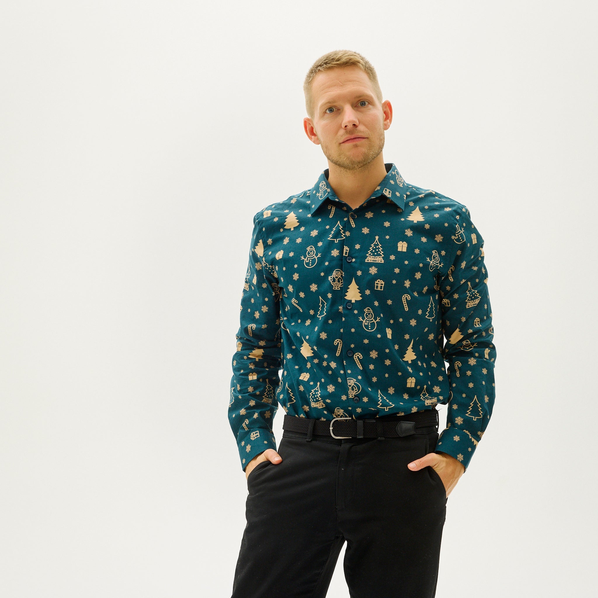 The Snowman's Christmas Shirt - Heren.